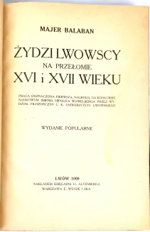 BAŁABAN- ŻYDZI LWOWSCY ilustracje Lwów 1909 - 7