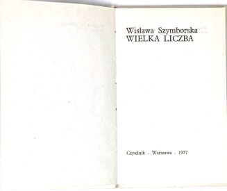 SZYMBORSKA – WIELKA LICZBA - 2