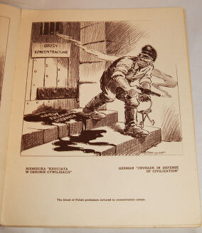 MAJEWSKI- ZBIÓR RYSUNKÓW: CARTOONS OF POLISH DAILY ZGODA Chicago 1947 Hitler, nazizm, faszyzm AUTOGRAF - 11