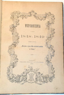 FALKOWSKI - WSPOMNIENIA Z ROKU 1848 I 1849  - 2