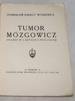 WITKIEWICZ - TUMOR MÓZGOWICZ wyd.1921r. - 3