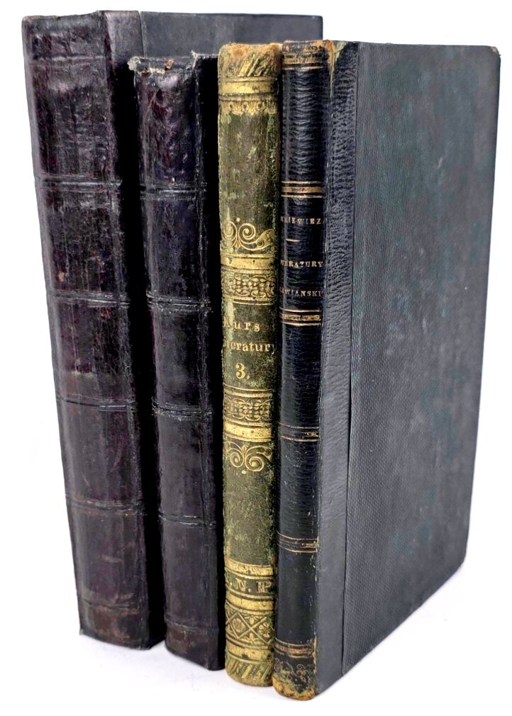 MICKIEWICZ- KURS PIERWSZOLETNI T.1-4 [komplet w 4 wol.]. Paryż 1842-1845, pierwodruki