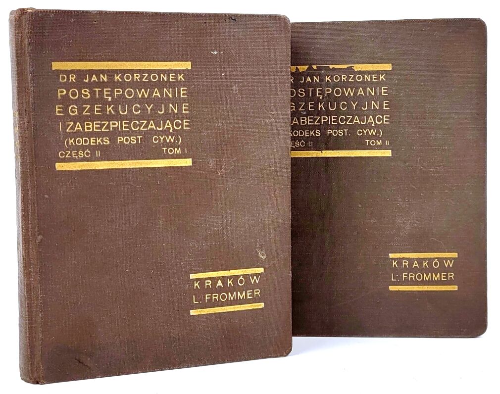 KORZONEK - POSTĘPOWANIE EGZEKUCYJNE I ZABEZPIECZAJĄCE t.I-II wyd.1934