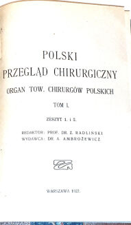 POLSKI PRZEGLĄD CHIRURGICZNY t.1-18 [18 wol.] wyd. 1922-39 - 6