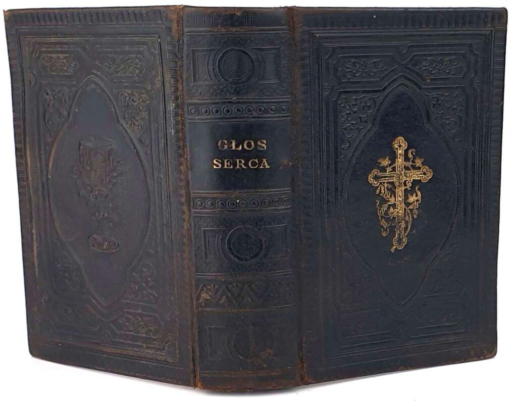 GŁOS SERCA Zbiór modłów i pieśni wyd. 1890 skóra