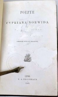 NORWID - POEZYE CYPRIANA NORWIDA, wyd.1, pierwsze wydanie zbiorowe - 6