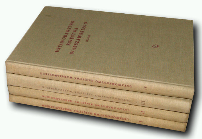 USTAWODAWSTWO KSIĘSTWA WARSZAWSKIEGO 1-4 komplet