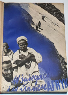 SZCZEPAŃSKI - W ŚNIEGACH I W SŁOŃCU AFRYKI dedykacja autora dla Janowa Dorawskiego; fotomontaż Mieczysław Berma - 2