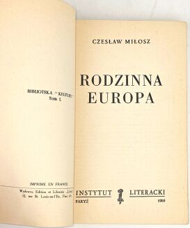 MILOSZ - RODZINNA EUROPA / FAMILY EUROPE ed. 1 - 3