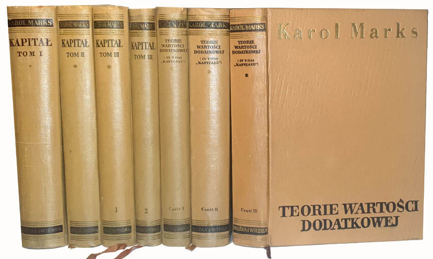 MARKS - KAPITAŁ + TEORIE WARTOŚCI DODATKOWEJ t.1-4 w 7wol.
