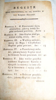 O ŚWIĄTOBLIWOŚCI Y OBOWIĄZKACH KAPŁANÓW XIĄG TROIE Ks.druga Wilno 1782 - 3