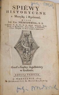 NIEMCEWICZ- ŚPIEWY HISTORYCZNE z muzyką i rycinami 1819 - 3