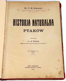 SCHUBERT- HISTORJA NATURALNA PTAKÓW wyd. 1900 tablice - 5