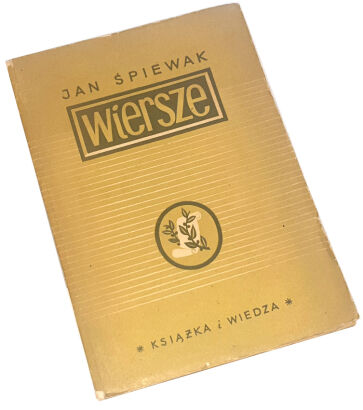 ŚPIEWAK- WIERSZE wyd. 1. Dedykacja Autora dla Wandy Karczewskiej.