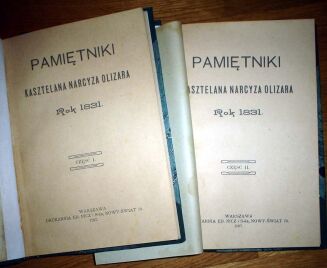 PAMIĘTNIKI KASZTELANA NARCYZA OLIZARA wyd. 1907r. TOM I-II - 2
