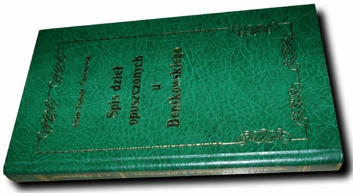 CHŁĘDOWSKI- SPIS DZIEŁ OPUSZCZONYCH U BENTKOWSKIEGO