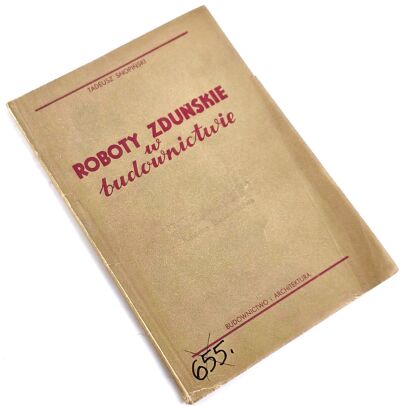 SNOPIŃSKI - ROBOTY ZDUŃSKIE W BUDOWNICTWIE wyd. 1954r. ilustracje
