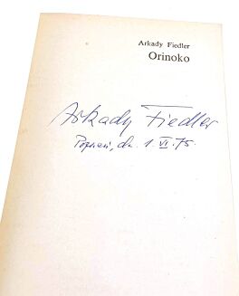 FIEDLER- ORINOKO 1974 Autograf Autora - 3