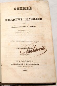 LIEBIG - CHEMIA z zastosowaniem do rolnictwa i fizyologii PÓŁPERGAMIN wyd. 1846r. cz. I-II - 5
