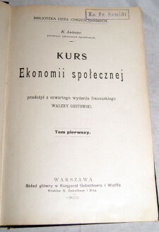 ANTOINE- KURS EKONOMII SPOŁECZNEJ t.1-2 wyd. 1908 - 3