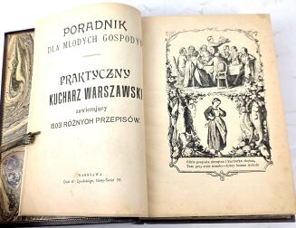 PRAKTYCZNY KUCHARZ WARSZAWSKI wyd. 1912, luksusowa oprawa skórzana - 8