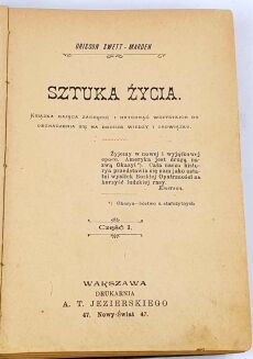 SWETT-MARDEN - SZTUKA ŻYCIA 1902 - 3