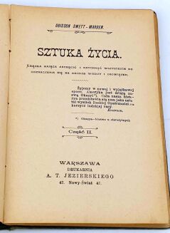 SWETT-MARDEN - SZTUKA ŻYCIA 1902 - 2