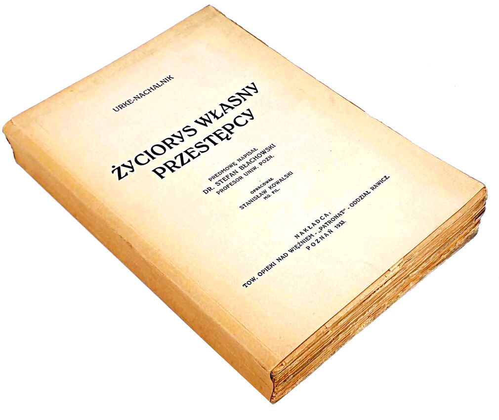 URKE-NACHALNIK- ŻYCIORYS WŁASNY PRZESTĘPCY [ŻYDZI] 1933