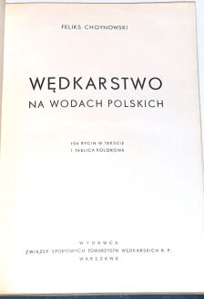 CHOYNOWSKI- WĘDKARSTWO NA WODACH POLSKICH wyd. 1939 - 3