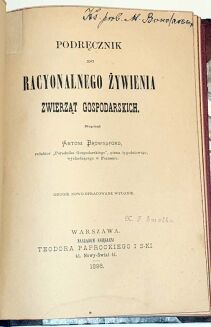 BROWNSFORD- PODRĘCZNIK DO RACYONALNEGO ŻYWIENIA ZWIERZĄT GOSPODARSKICH wyd. 1885 - 4