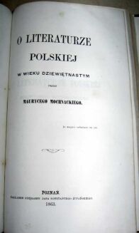 MOCHNACKI- DZIEŁA t. IV, V wyd. 1863r. półskórek - 8