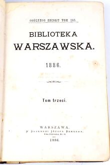 BIBLIOTEKA WARSZAWSKA 1886 t.III, Karol Marx - 3