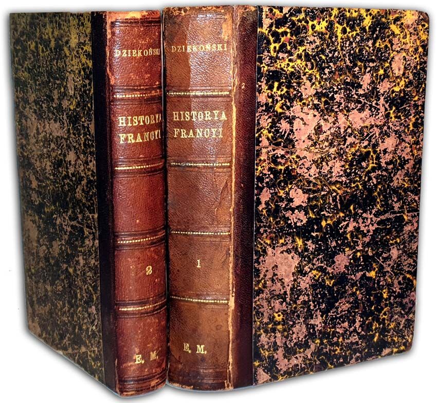 DZIEKOŃSKI -  HISTORIA FRANCYI t.1-2 (komplet w 2 wol.) ryciny
