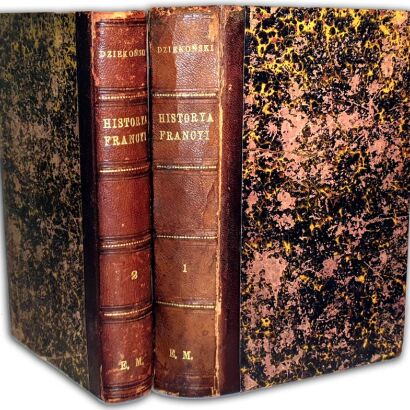 DZIEKOŃSKI -  HISTORIA FRANCYI t.1-2 (komplet w 2 wol.) ryciny