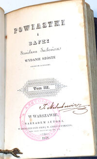 JACHOWICZ- POWIASTKI I BAJKI t.1-3 wyd. VI ozdobione 12 rycinami, 1842 - 7