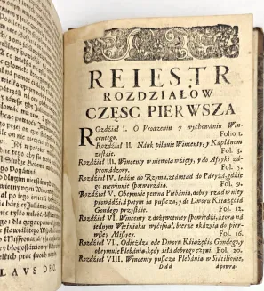 ABELLI - ŻYWOT SŁUGI BOŻEGO WINCENTEGO A PAULO Kraków 1688 - 7