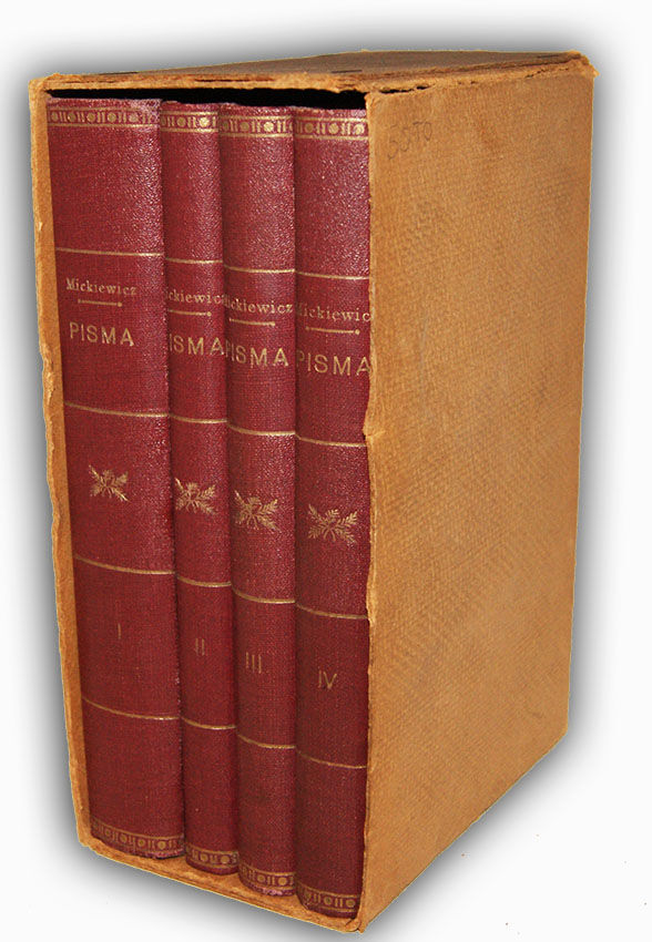 MICKIEWICZ- PISMA t.1-4 (komplet) wyd.1929 futerał