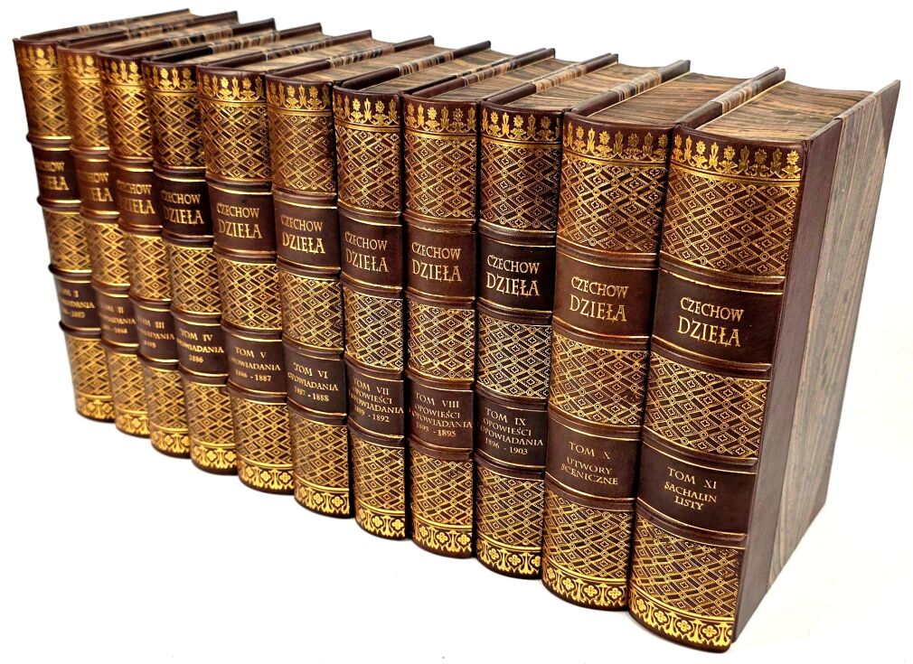 CZECHOW- DZIEŁA t. I-XI [komplet] kolekcja w półskórzanej oprawie