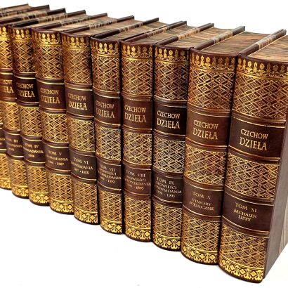 CZECHOW- DZIEŁA t. I-XI [komplet] kolekcja w półskórzanej oprawie