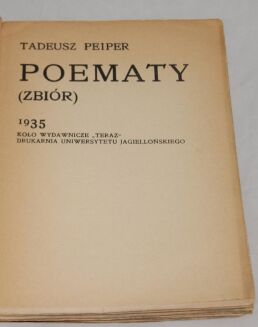 PEIPER - POEMATY Zbiór wyd.1935r. FUTURYZM / AWANGARDA - 2