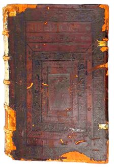 [WYBITNA POLSKA OPRAWA RENESANSOWA MISTRZA PORTRETÓW MEDALIERSKICH Z POZNANIA] NICEPHORI CALLISTI XANTHOPULI - SCRIPTORIS VERE CATHOLICI 1553 - 3