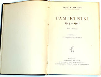 FERDYNAND FOCH - PAMIĘTNIKI Tom I-II [komplet] wyd. 1931r. OPRAWA ilustracje, plany, mapy - 3