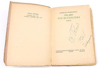 IWASZKIEWICZ – HILARY SYN BUCHALTERA. POWIEŚĆ wyd.1, dedykacja opatrzona autografem Autora! - 3