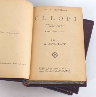 REYMONT - CHŁOPI t. 1-4 [komplet w 2 wol.] 1925 - 6