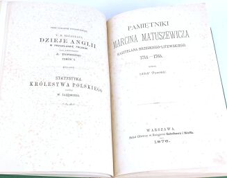 MATUSZEWICZ- PAMIĘTNIKI MARCINA MATUSZEWICZA KASZTELANA BRZESKIEGO-LITEWSKIEGO 1714-1765. T. 1-4 (komplet w 2 wol.) - 4