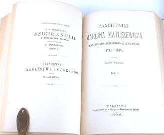 MATUSZEWICZ- PAMIĘTNIKI MARCINA MATUSZEWICZA KASZTELANA BRZESKIEGO-LITEWSKIEGO 1714-1765. T. 1-4 (komplet w 2 wol.) - 5