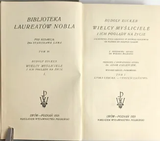 EUCKEN Rudolf - WIELCY MYŚLICIELE I ICH POGLĄDY NA ŻYCIE t.1-2 [komplet w 2 wol.] - 3