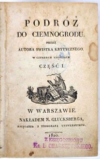POTOCKI - PODRÓŻ DO CIEMNOGRODU cz.1-4 [komplet w 1 wol.]1820r. , pierwodruk - 6