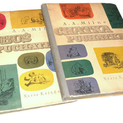 MILNE- KUBUŚ PUCHATEK oraz CHATKA PUCHATKA wyd. 1954r. ilustracje