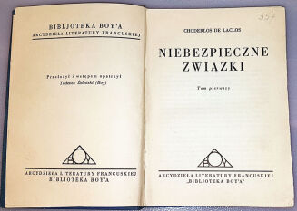 DE LACLOS - NIEBEZPIECZNE ZWIĄZKI T.1-2 Bibljoteka Boya - 2